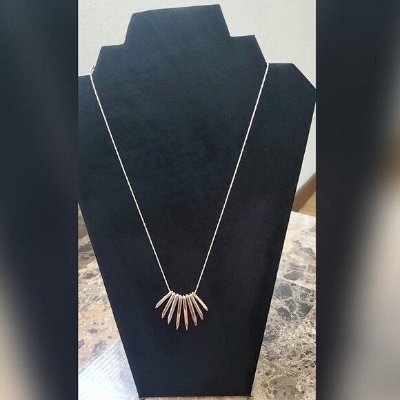 💃 Stella & Dot Silver Double Spiky Necklace & Pendants. 🌴 - Picture 1 of 10